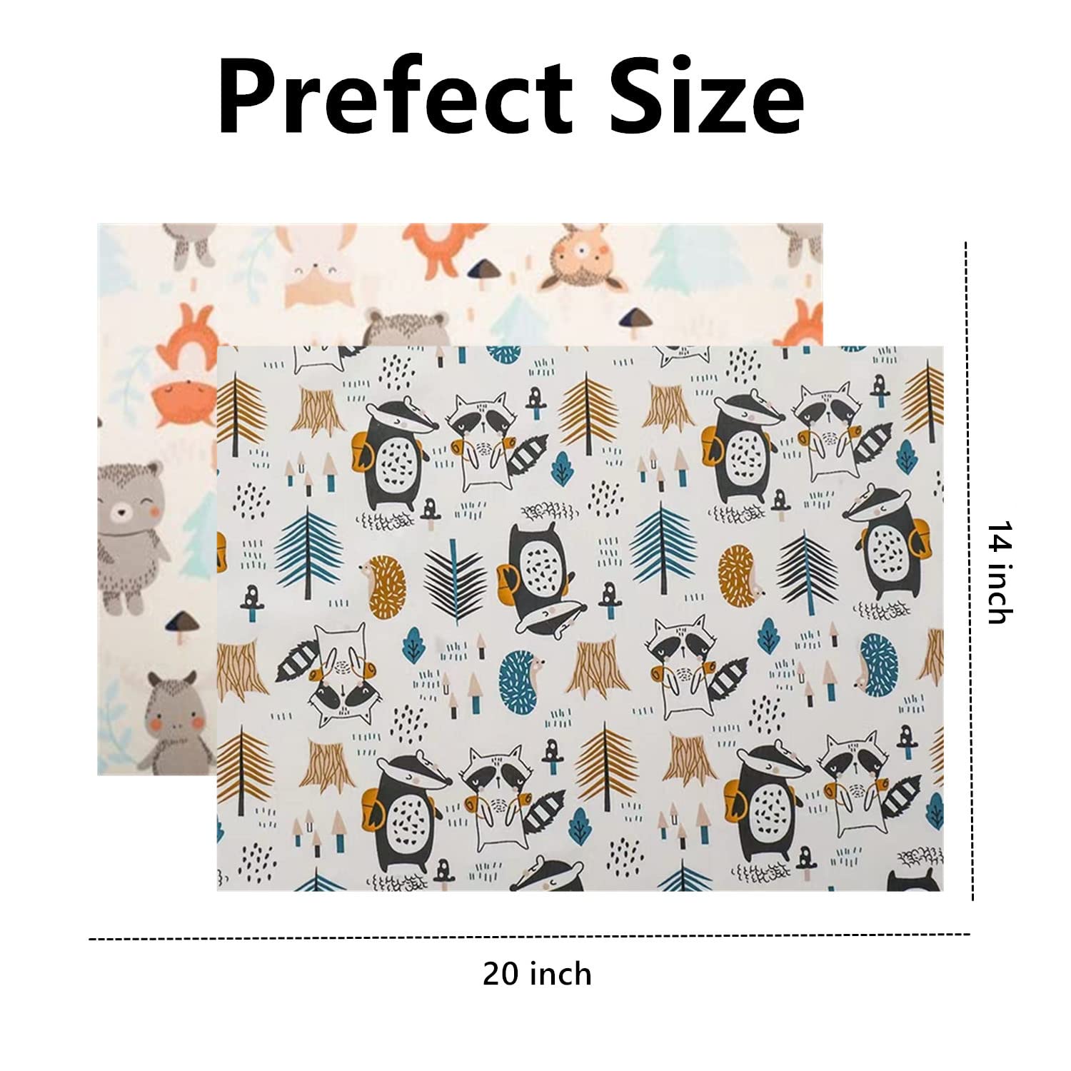 Aisawate two-pack pillow case 14x20 fits toddlers' pillows, convenient