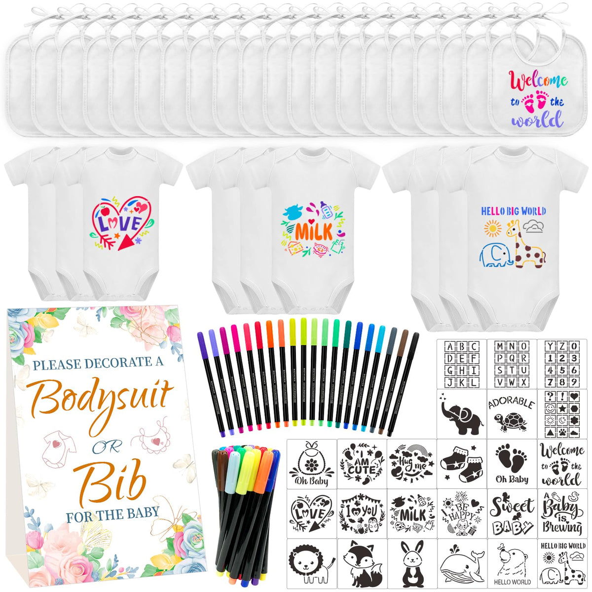 Aisharery baby shower game sign 5x8 ready for easy tabletop setup