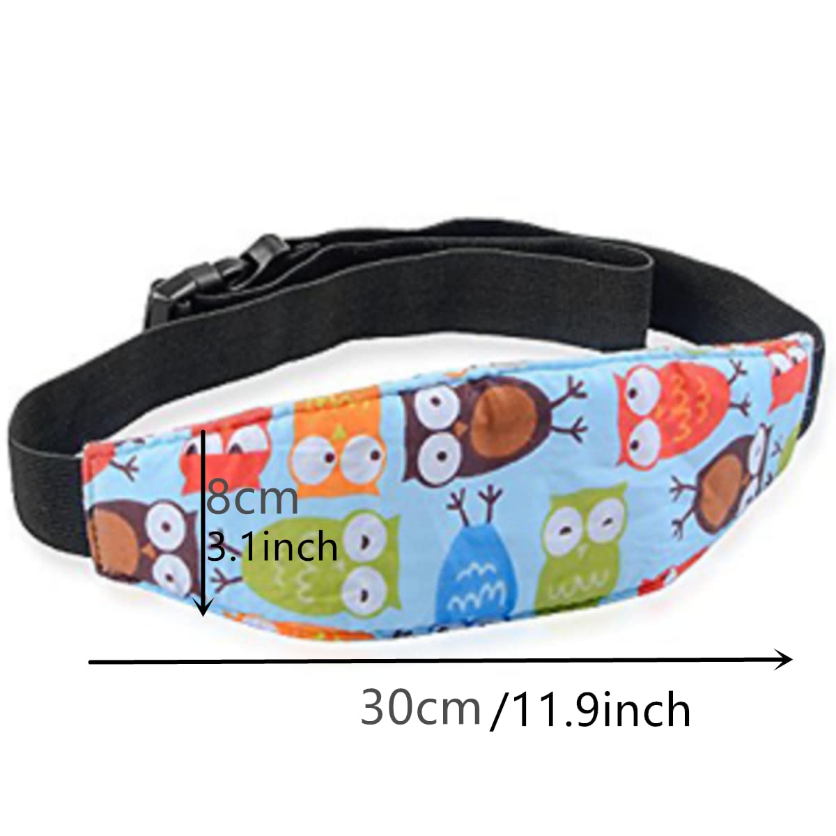 AISIBO head-band strap for stroller keeps head steady during rides.