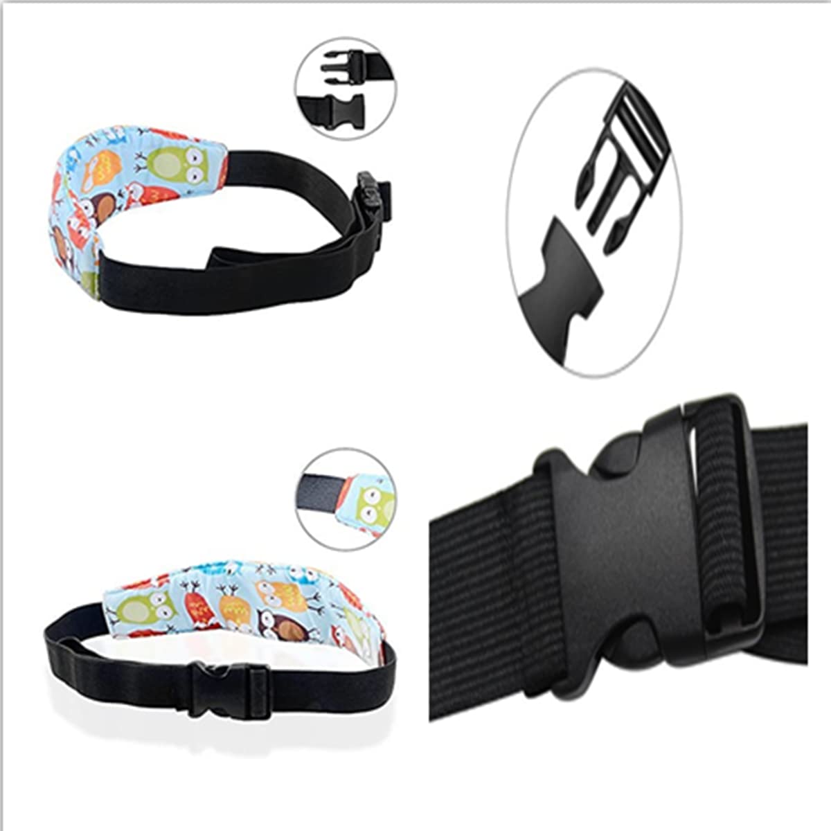 AISIBO two-piece head support set fits infants and toddlers.