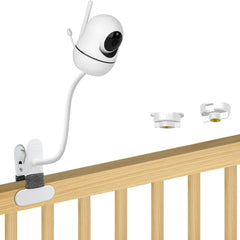 AISVAN 15.7-inch monitor mount clip attached to crib for stable viewing.