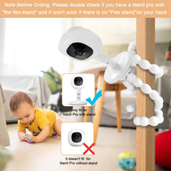 AISVAN Baby Monitor Mount attached to crib for versatile viewing angles.