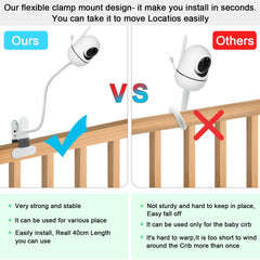 AISVAN crib-mount attachment clamps securely on crib edge without slipping.