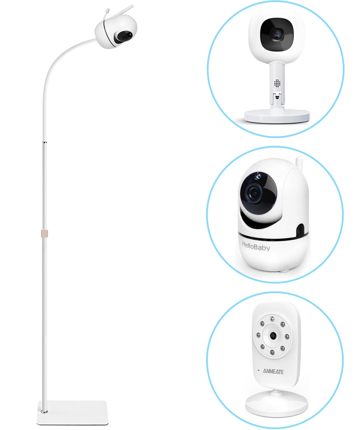 AISVAN floor stand base demonstrates stability for reliable baby monitor placement.