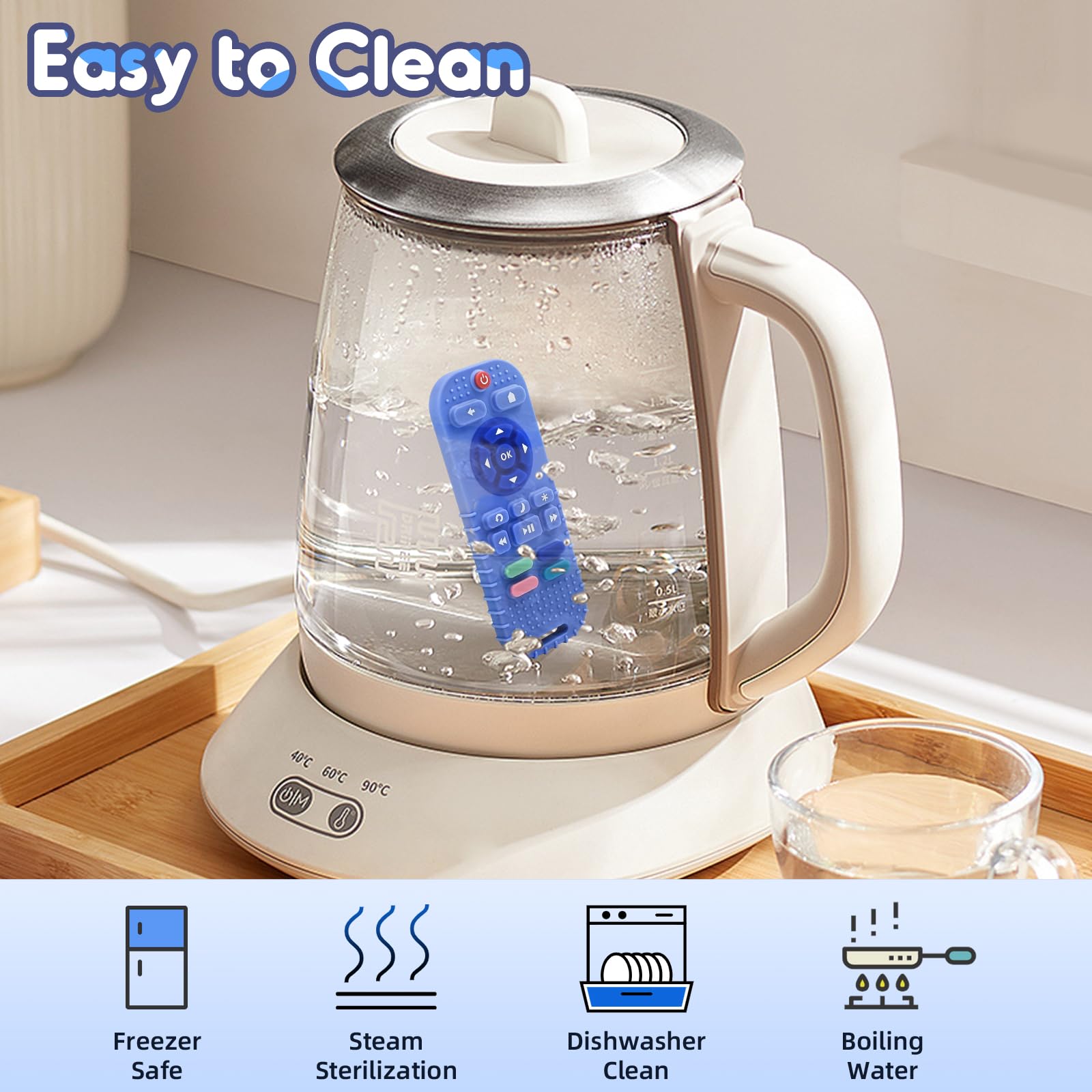 AiTuiTui bath toy teether is waterproof for splashy bath time play