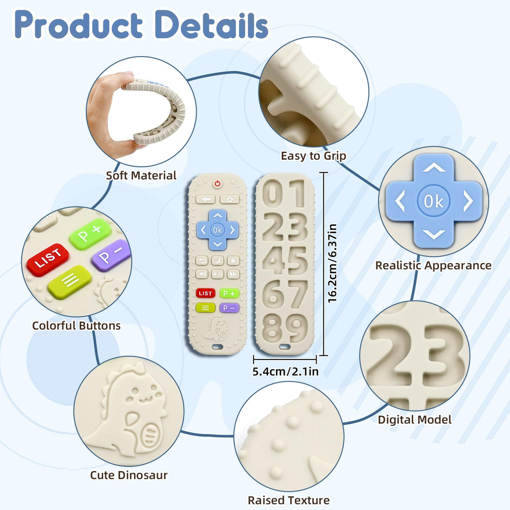 AiTuiTui dinosaur textures teether offers varied textures for exploration