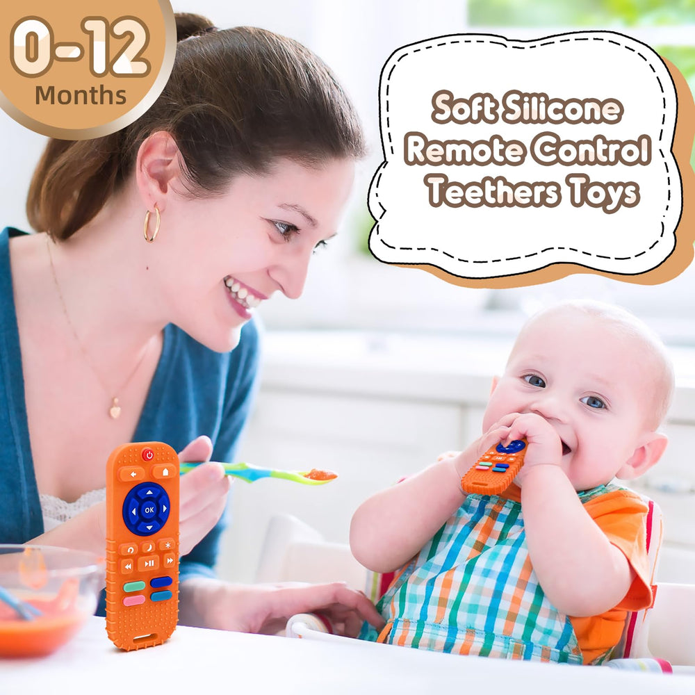 AiTuiTui gift-ready teether orange for baby showers or birthdays.