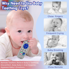 AiTuiTui teether features dinosaur symbols aiding grip and coordination.