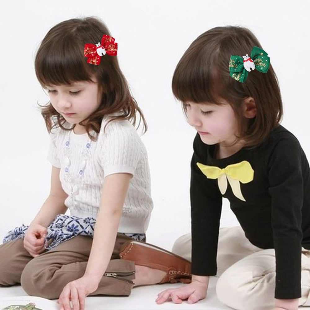 AIUPUOC Santa Claus hair bow clip for playful holiday looks