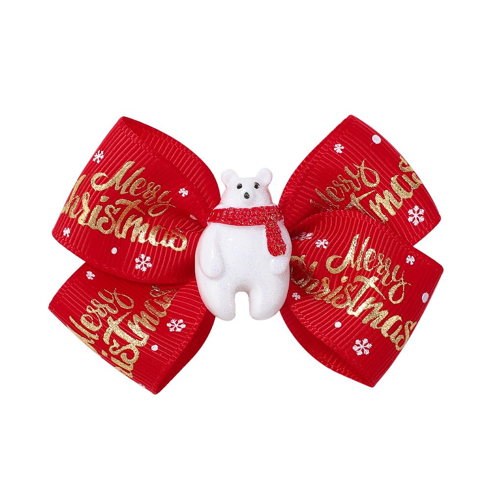AIUPUOC toddler girls Christmas clip two-pack for easy styling