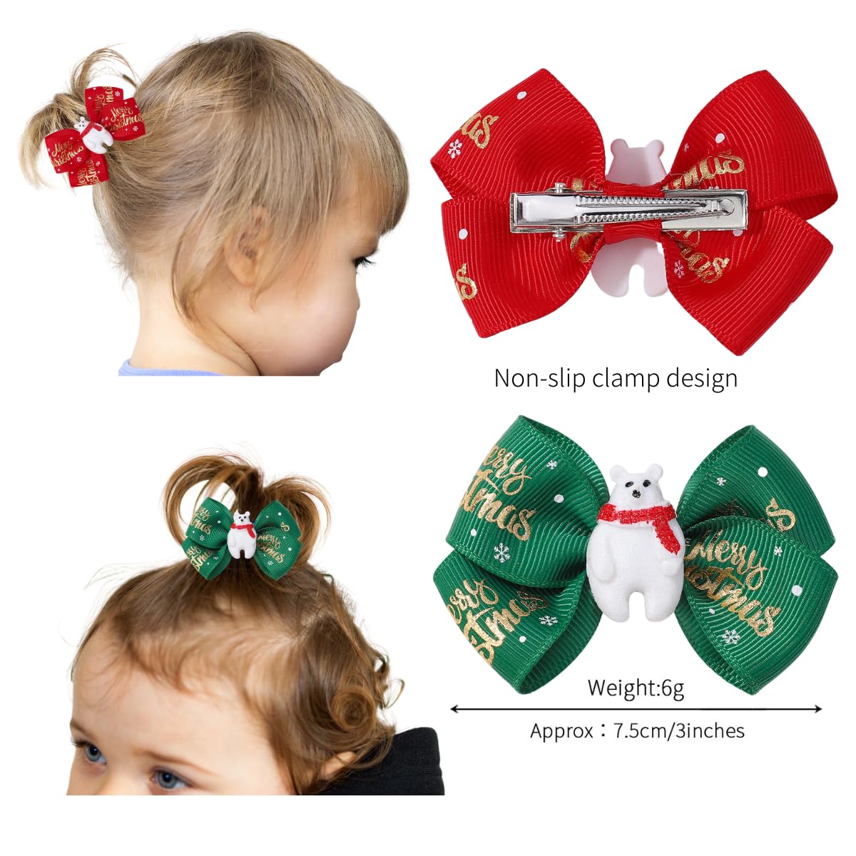 AIUPUOC winter hair barrettes lightweight and comfortable