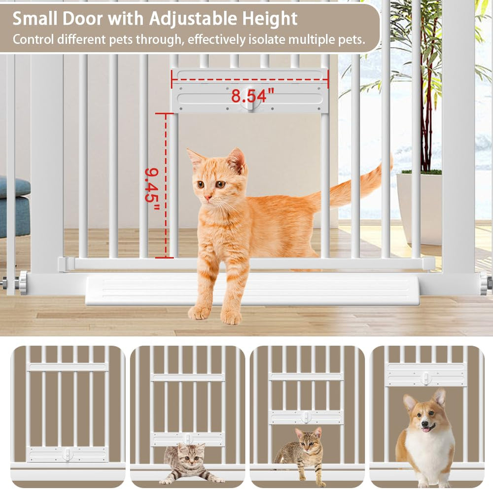 AiWMGL 1-37-inch spacing pet gate showing secure gaps.
