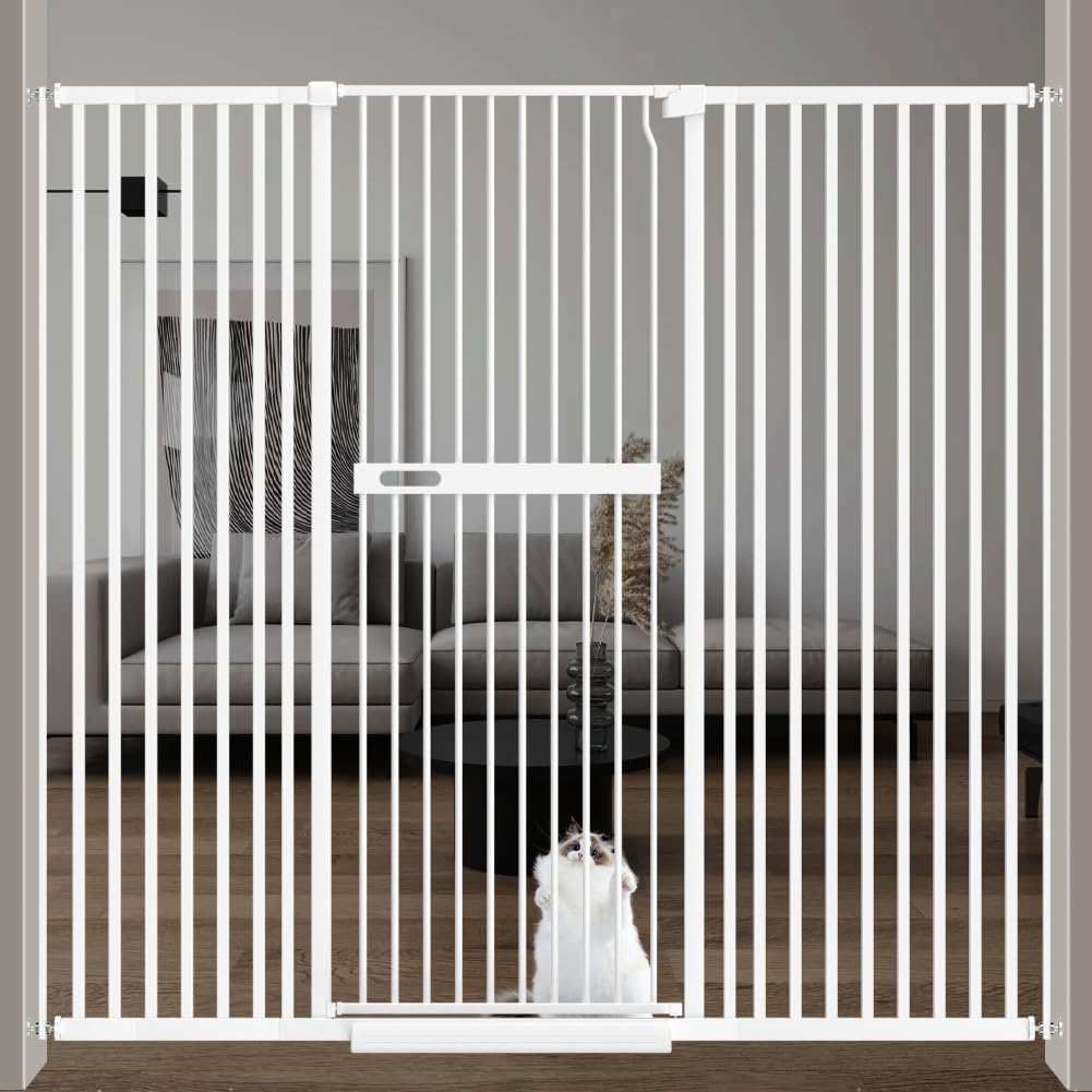 AiWMGL 71-inch gate front view shows height that helps deter jumping