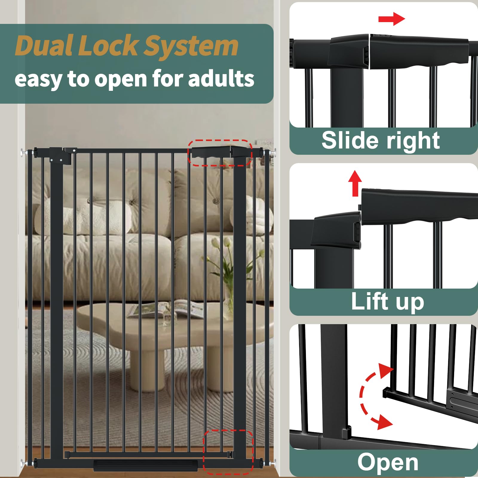 AiWMGL adjustable width 30 to 77 inches fits many doorways