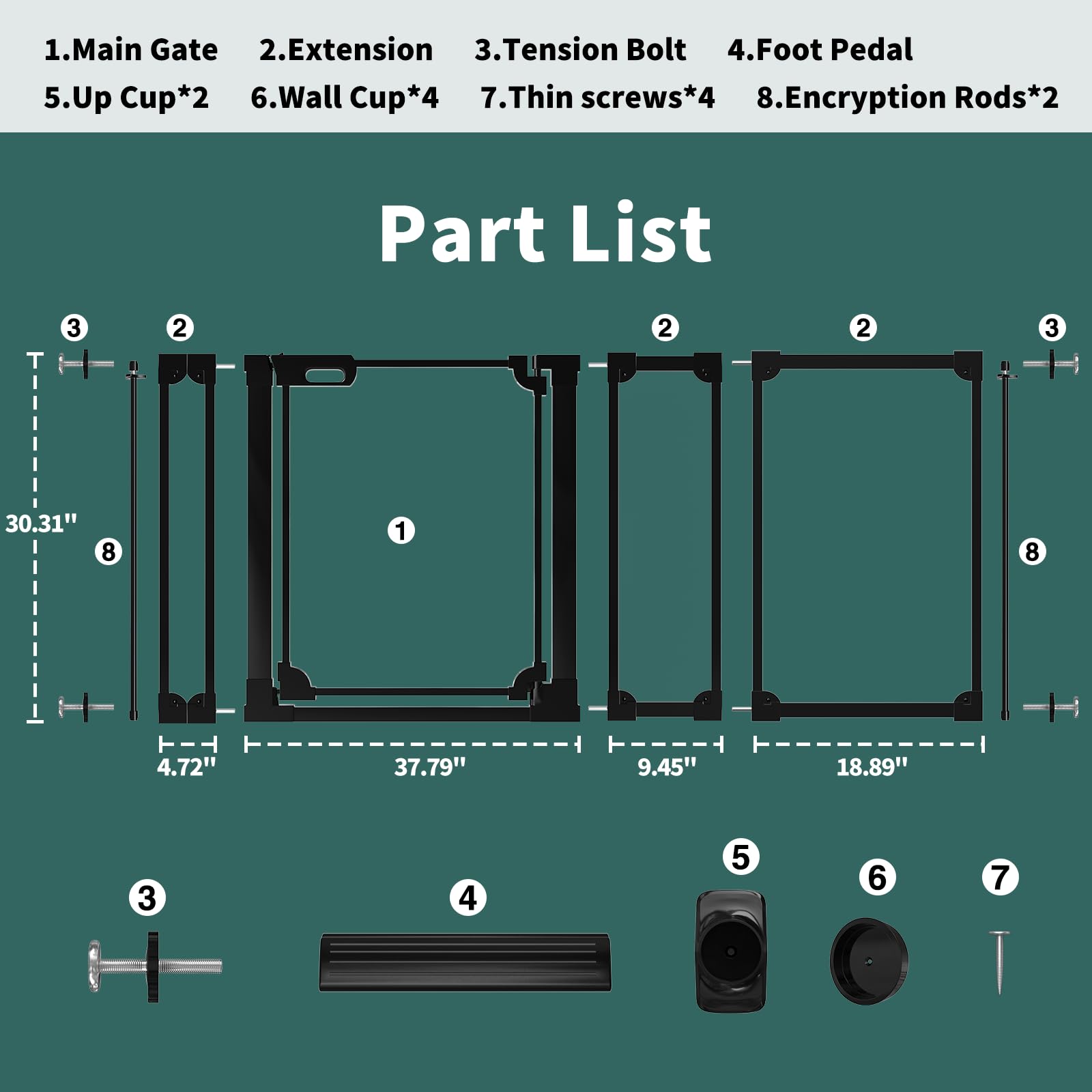 AiWMGL dual-lock-system-gate prevents accidental openings while adults operate easily.