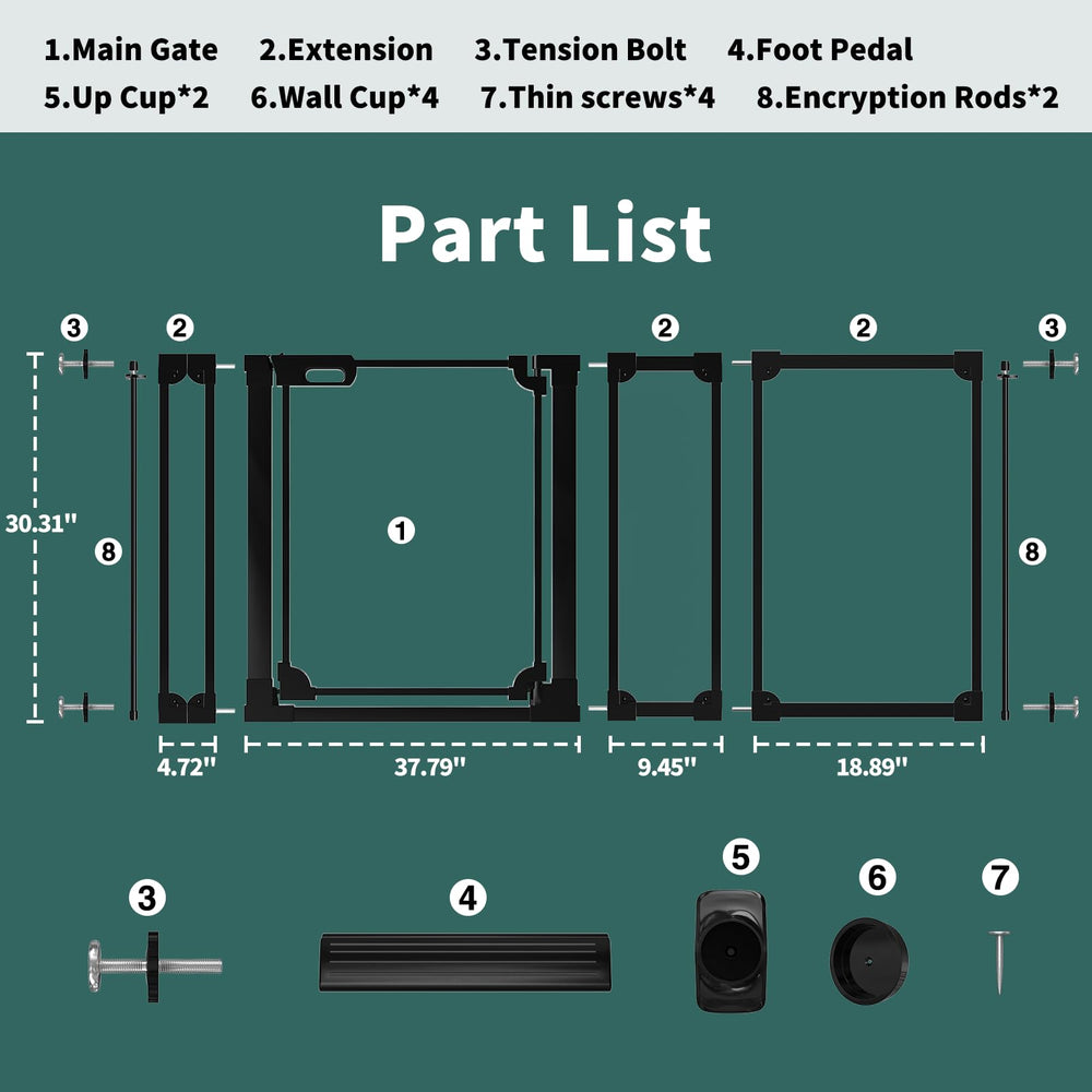 AiWMGL dual-lock-system-gate prevents accidental openings while adults operate easily.