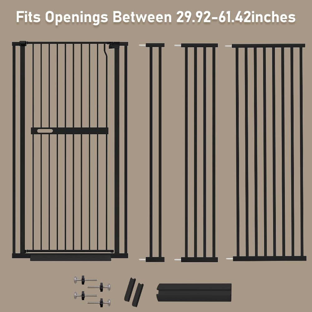 AiWMGL gate measures 71 inches high to deter jumping in larger households