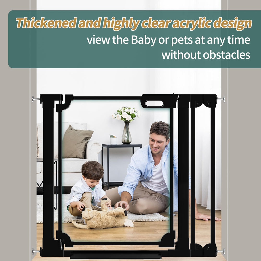 AiWMGL transparent-design-safety-gate blends with decor while keeping kids safe.