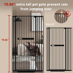 AiWMGL ultra-narrow 1.37-inch spacing keeps small pets contained