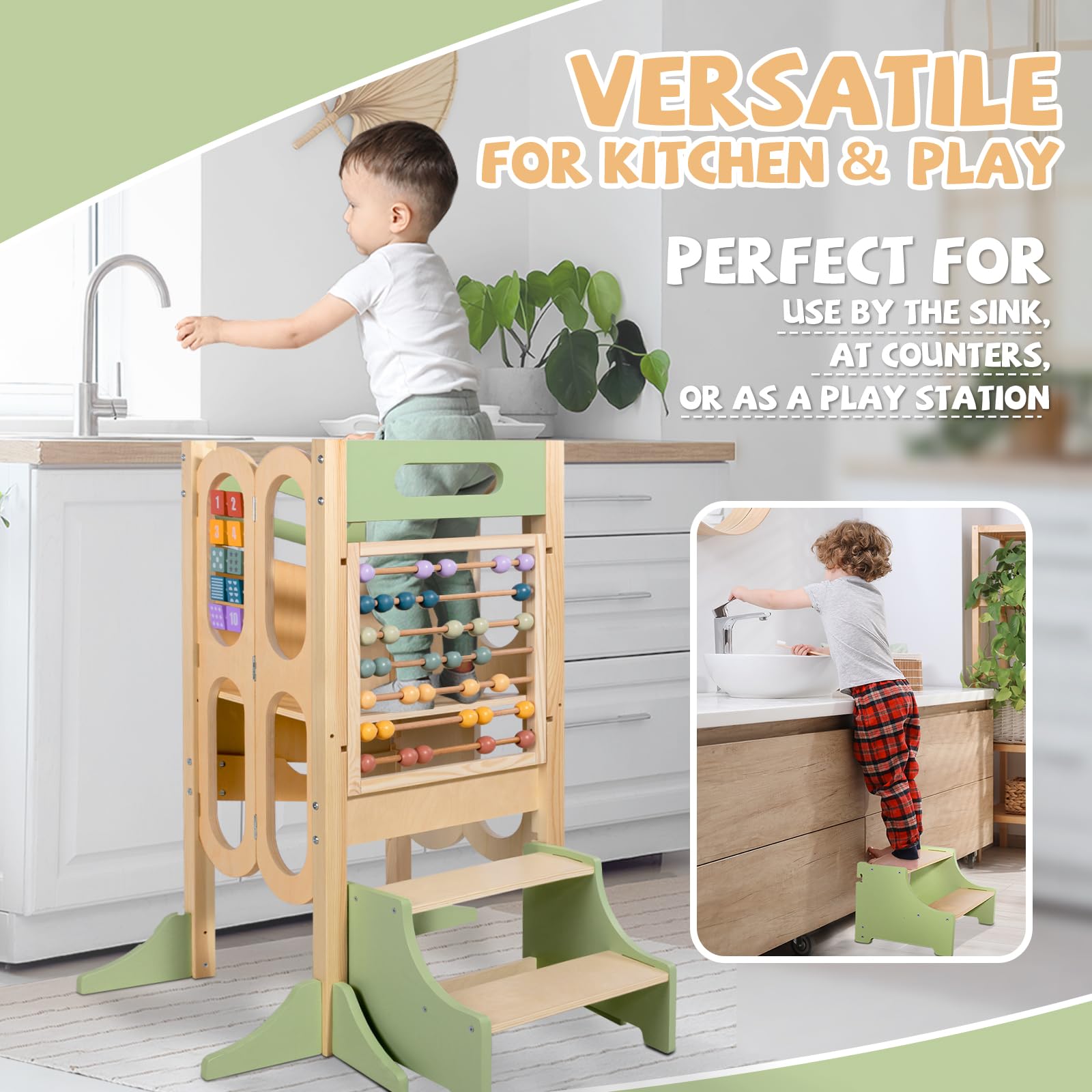 aiwo eco-friendly green paint details add safe, stylish touch for kids.