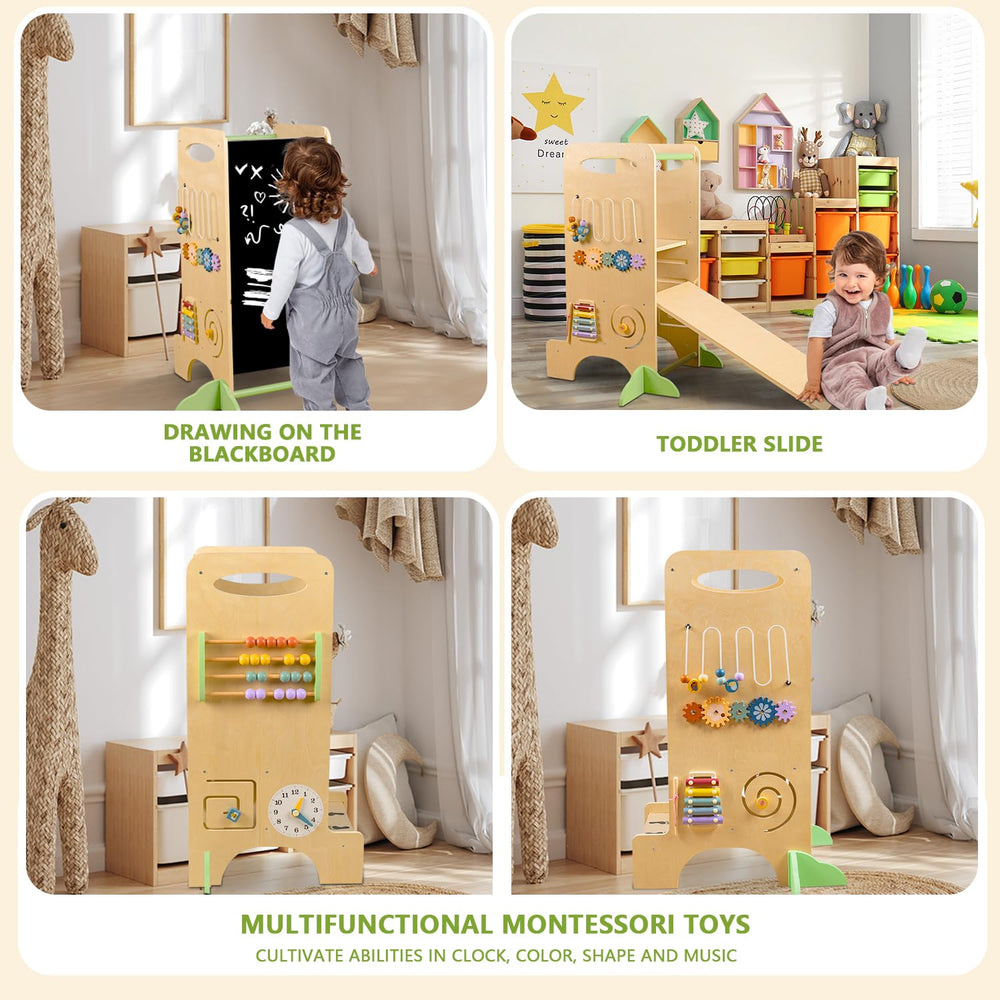 aiwo toddler tower in-kitchen use helps kids participate in routines.