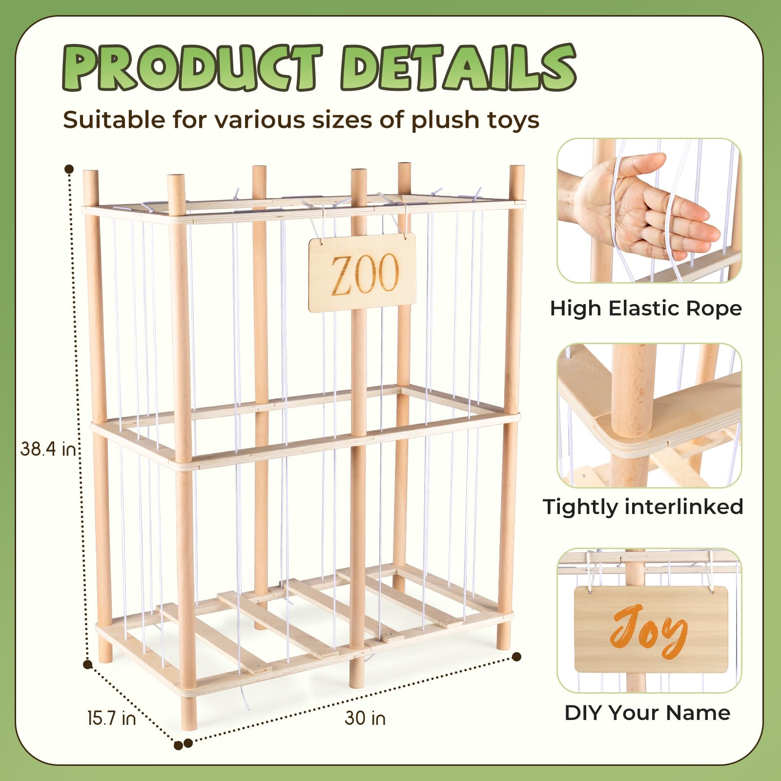 aiwo zoo-theme decor toy holder adds playful charm to playrooms.