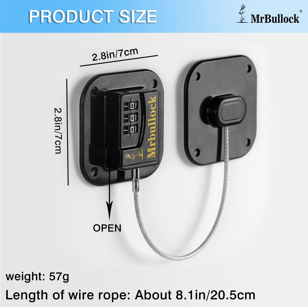 AIXIAOYA fridge door lock using strong adhesive pads for no-drill installation