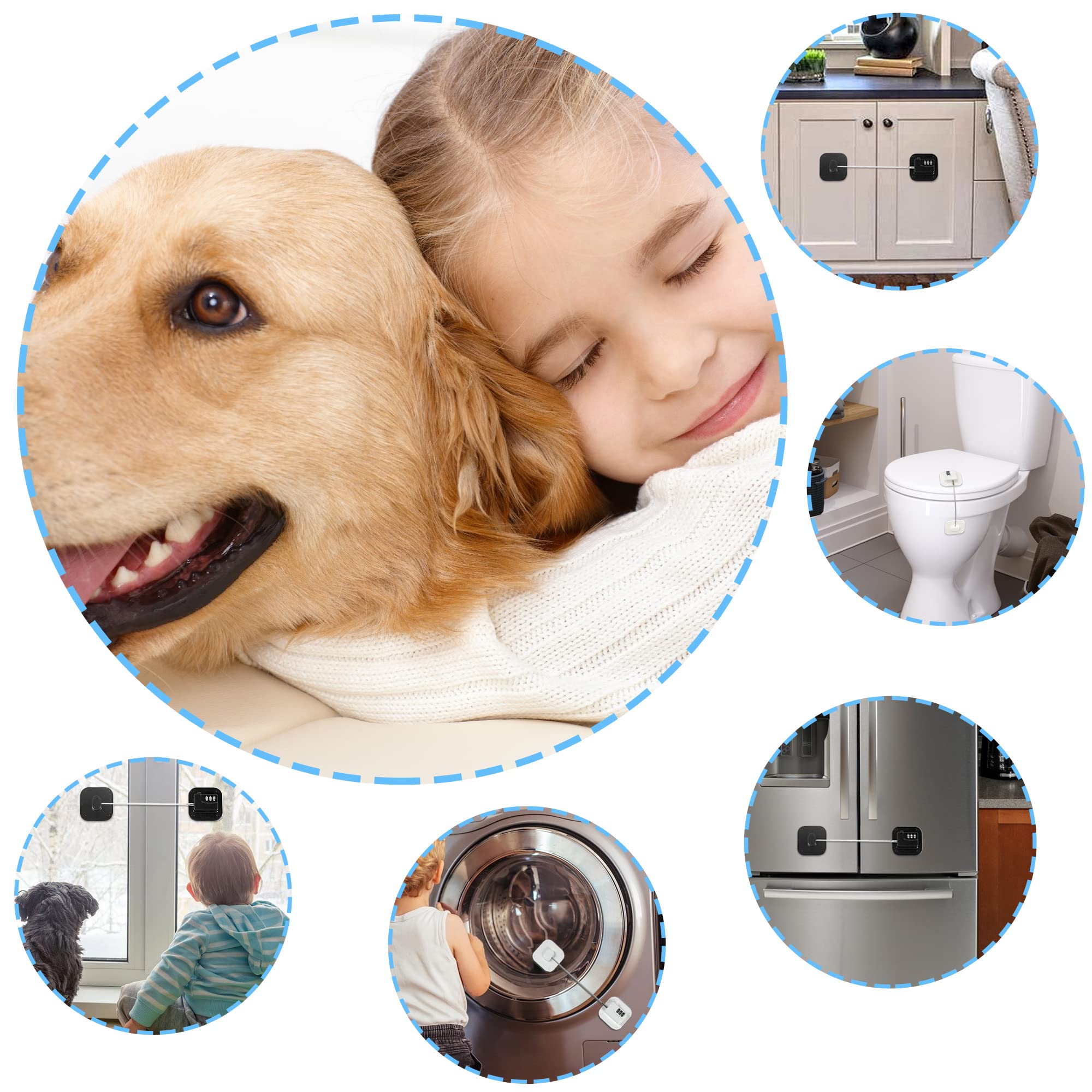 Versatile application of the AIXIAOYA lock on various household surfaces