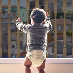 Aixingyun child safety net installation on stairs ensures quick, secure setup.