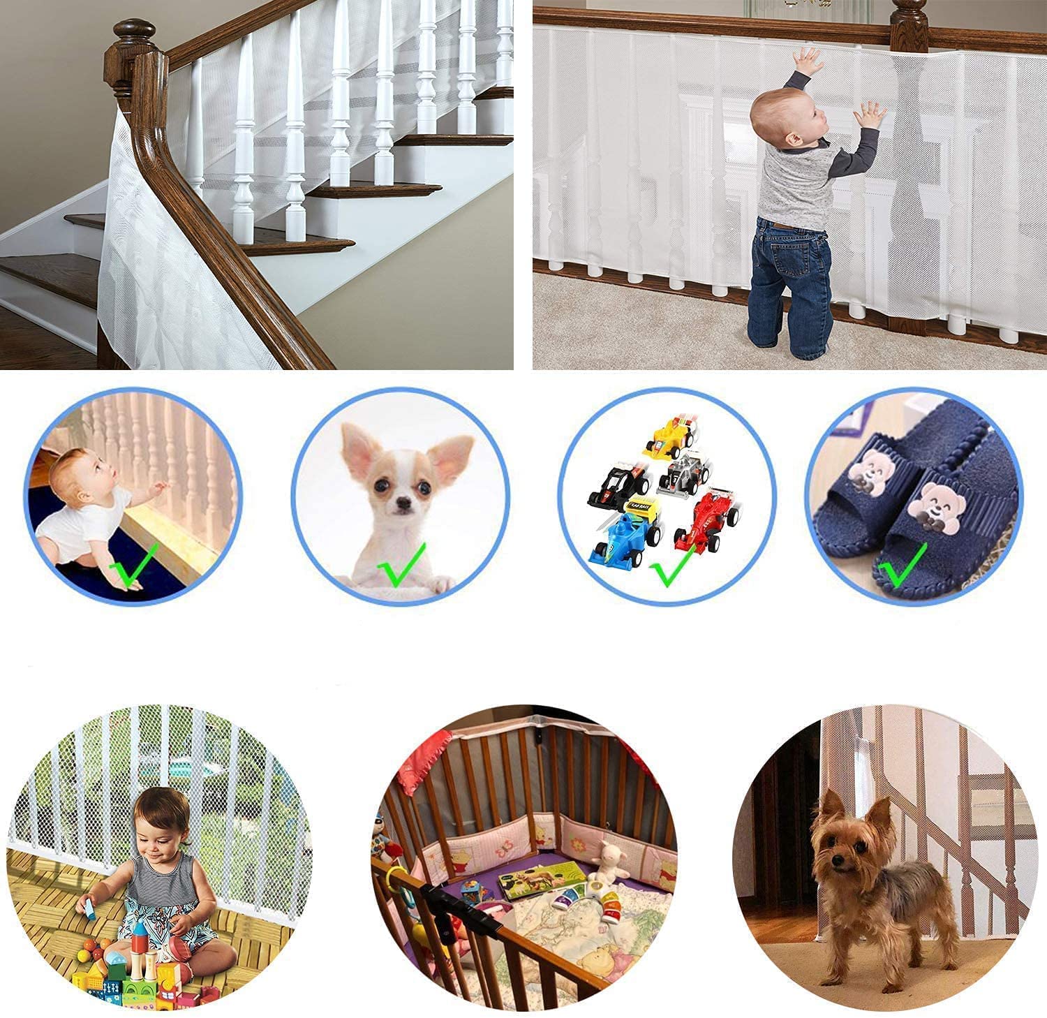 Aixingyun durable stair mesh net designed for long-term use in home settings.