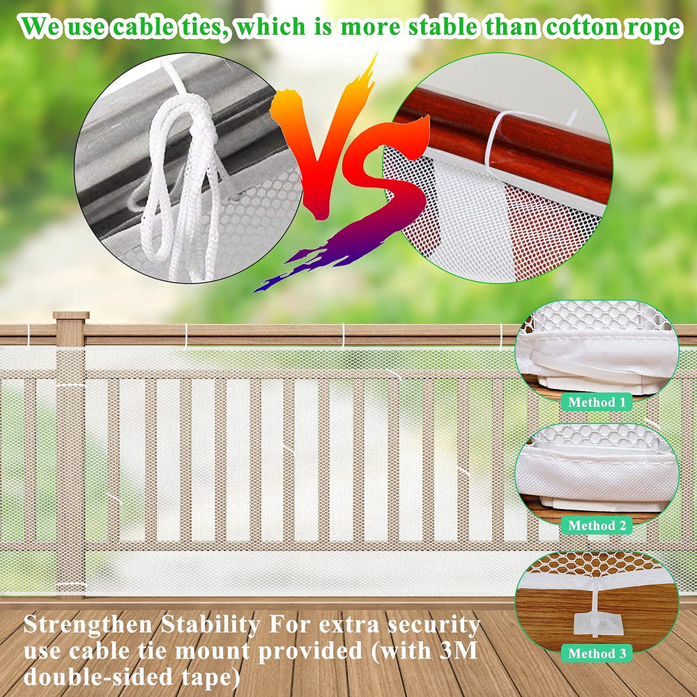 Aixingyun easy-clean stair net can be wiped with soap and water.