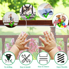 Aixingyun easy-install stair net enables quick setup on banisters.
