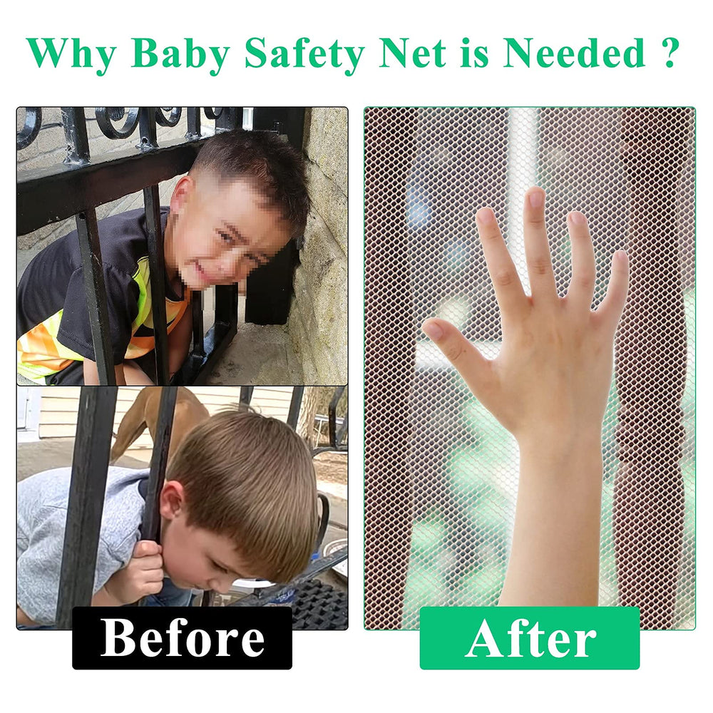 Aixingyun versatile mesh net fits stairs, rails, cribs, and more in daily life.