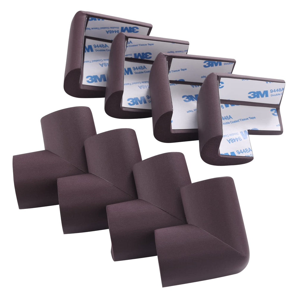 AIXMEET soft sponge corner guard on a rounded table corner for safer play.