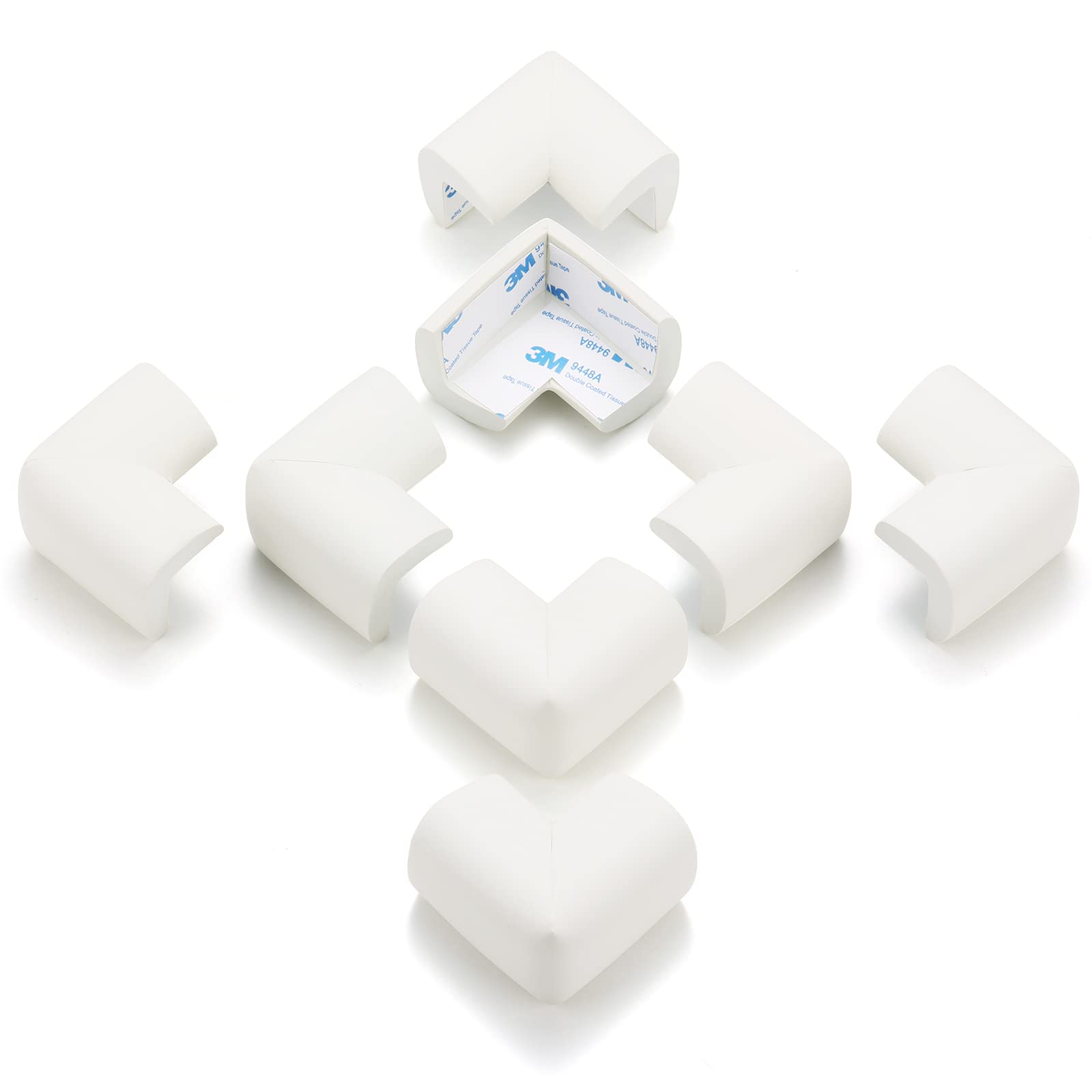 AIXMEET sponge corner cushions protecting tables and desks from bumps.