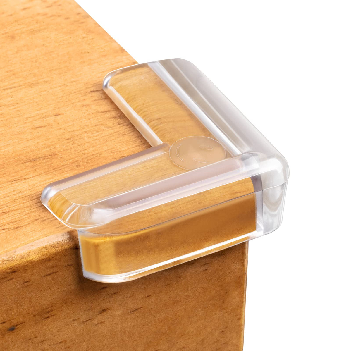 AIXMEET clear table corner protector guarding a sharp edge to prevent bumps