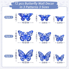 Aixoom blue butterfly wall decor style B adds charming detail.