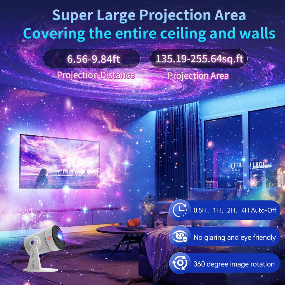 aiyotto star projector timer function helps routines without constant supervision.