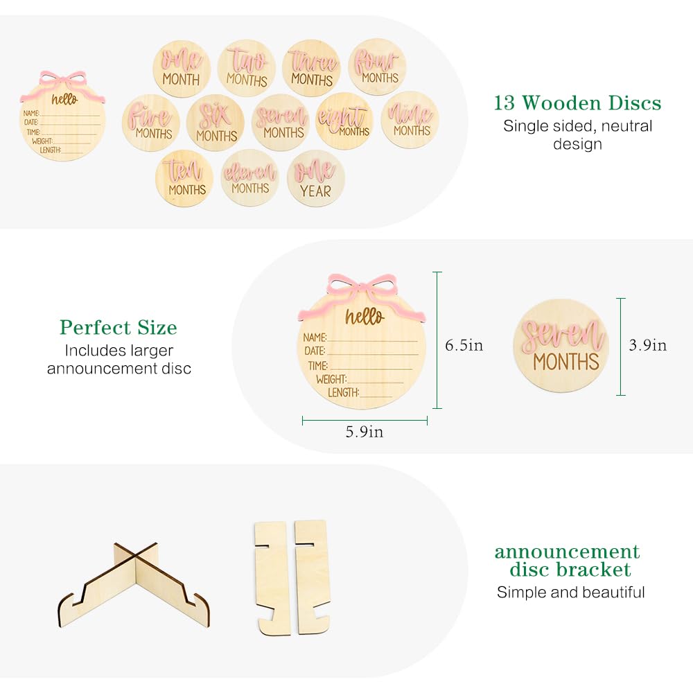 ajdvart birch wood stands keep milestone cards neatly displayed for desks or shelves