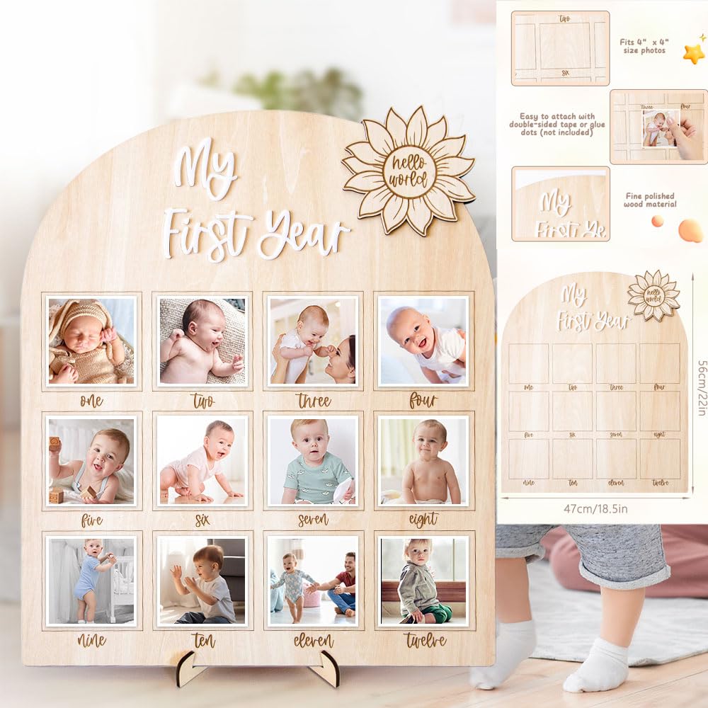 ajdvart first year milestone board nursery decor setting enhances room ambiance