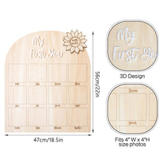 ajdvart first year milestone board sunflower motif close-up adds warm decorative touch
