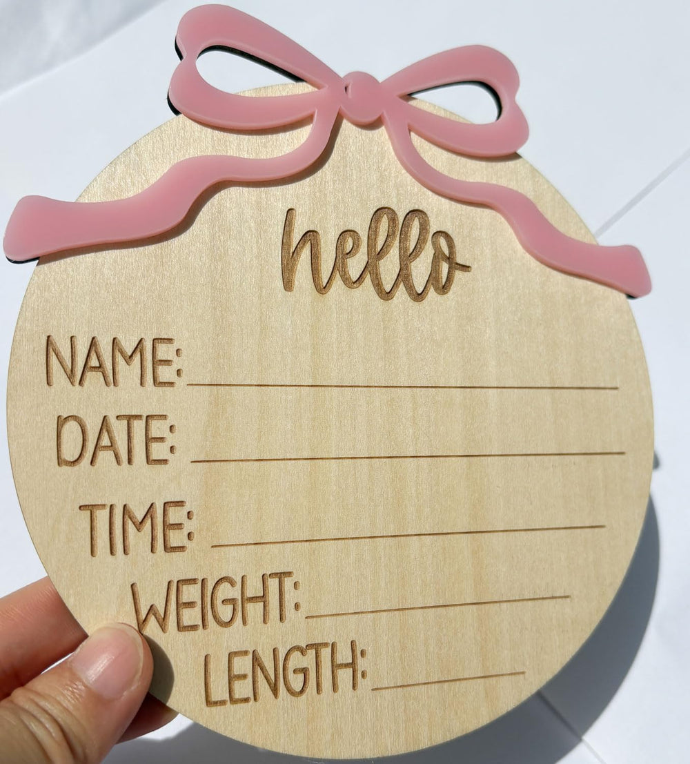 ajdvart month-9 milestone card highlights nine months with sunlit wood finish