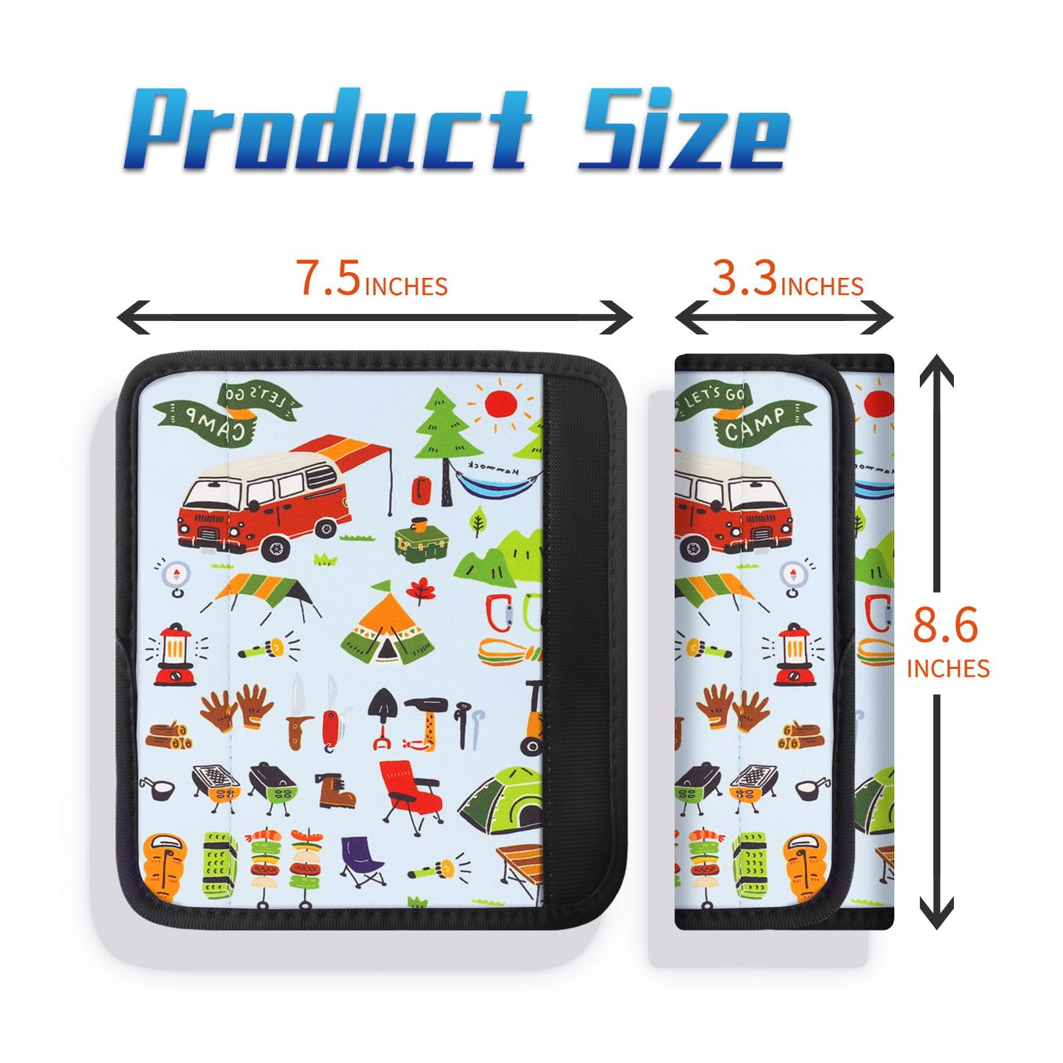 AJLTPA kids seat belt cushion in soft neoprene for comfortable travel.