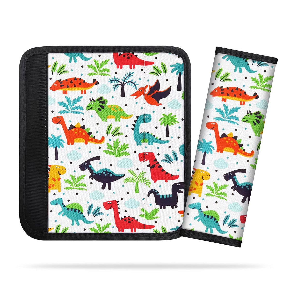 AJLTPA seatbelt cover cartoon dinosaur 2-pack enhances kid comfort on car rides