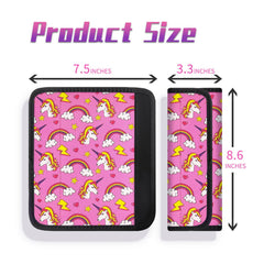 AJLTPA soft neoprene seat belt pad for kids in a playful unicorn pattern.