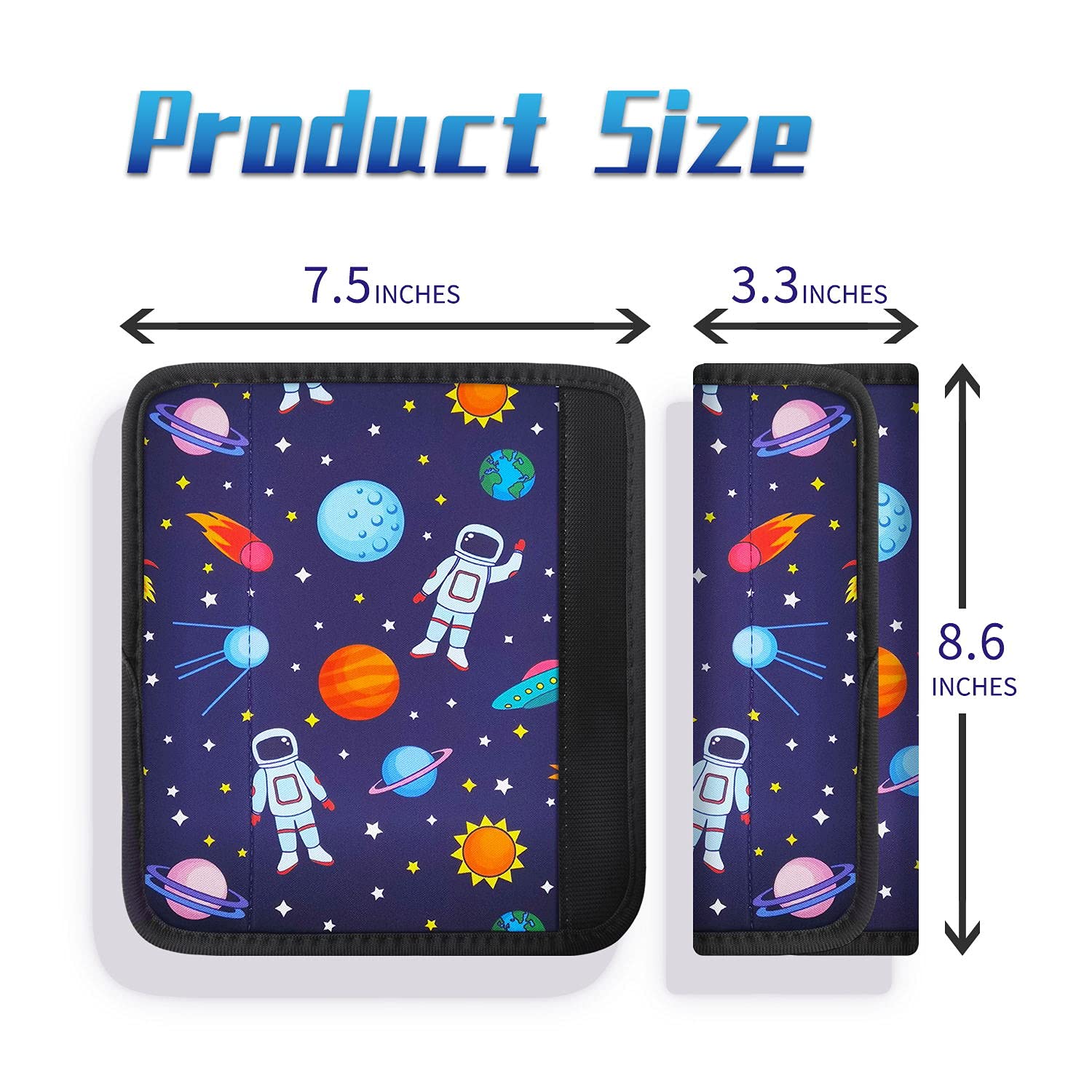 AJLTPA spaceman seatbelt cover installs easily with a simple strap