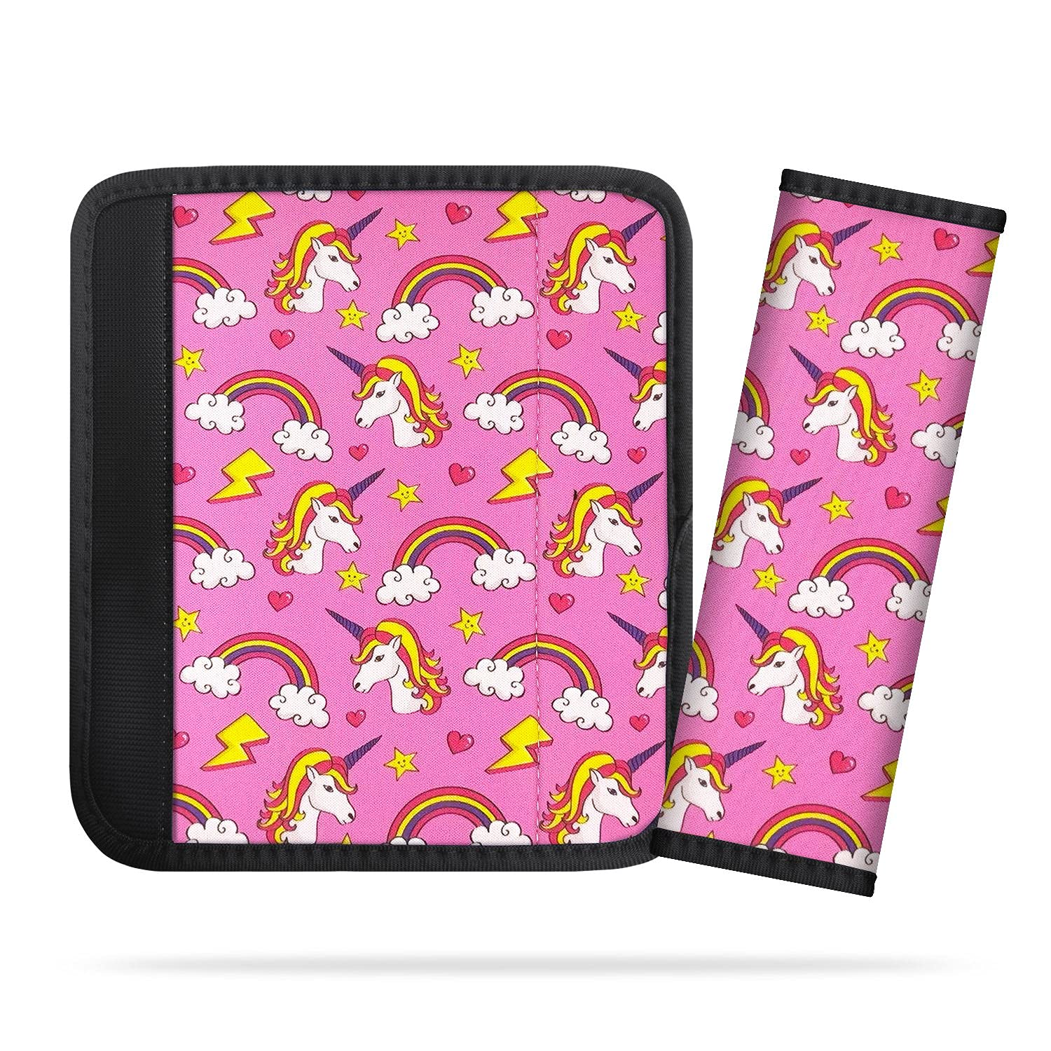 AJLTPA unicorn seat belt cover for kids reduces chafing and adds comfort on road trips.