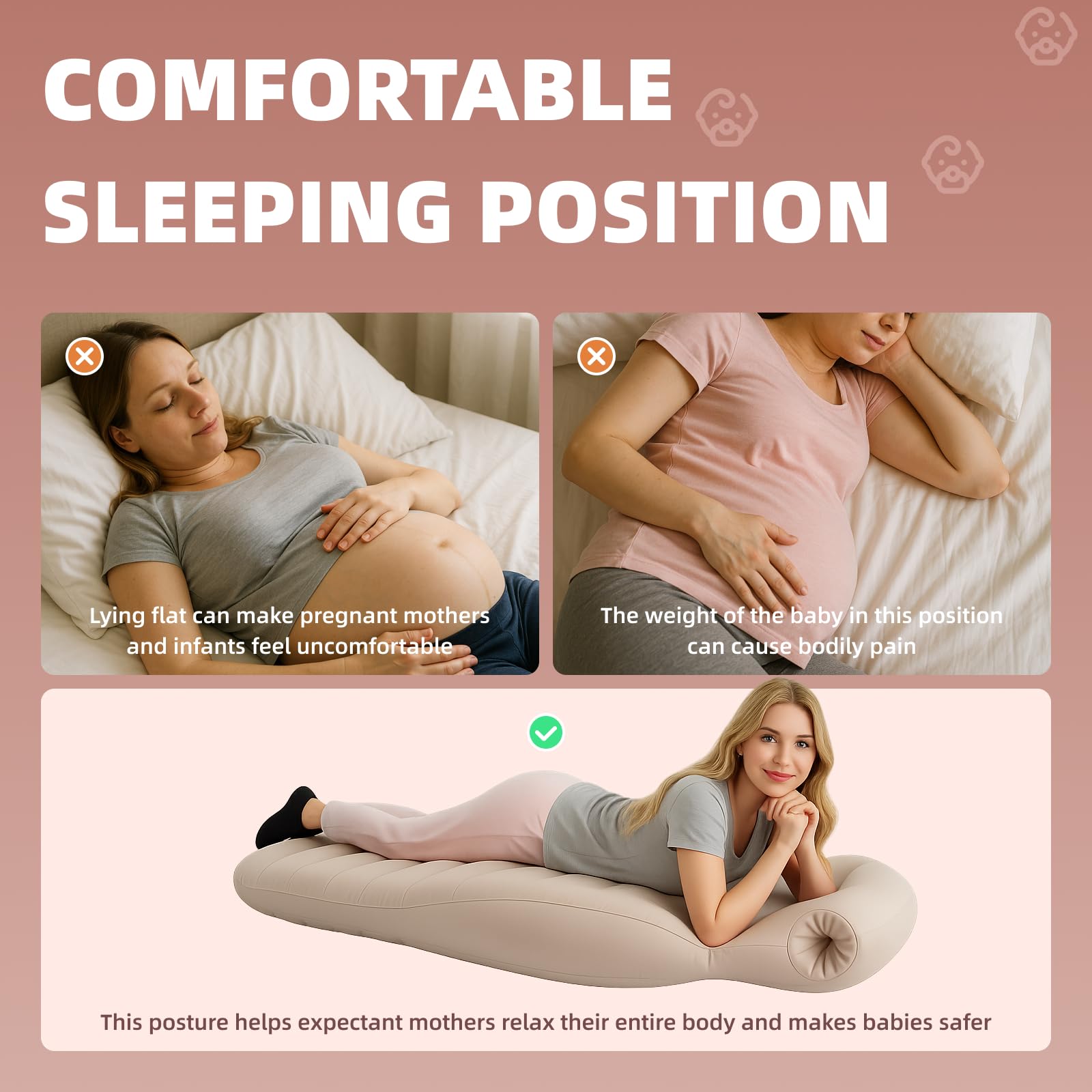 AJOFIEK adjustable firmness allows personalized support for day or night use.
