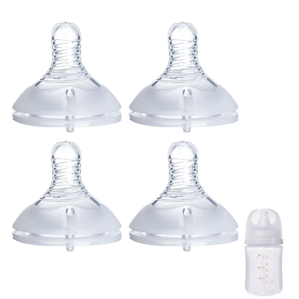Ajrwiiy 4pack pigeon-nipple-fit ensures a secure, leak-free connection for Pigeon bottles.