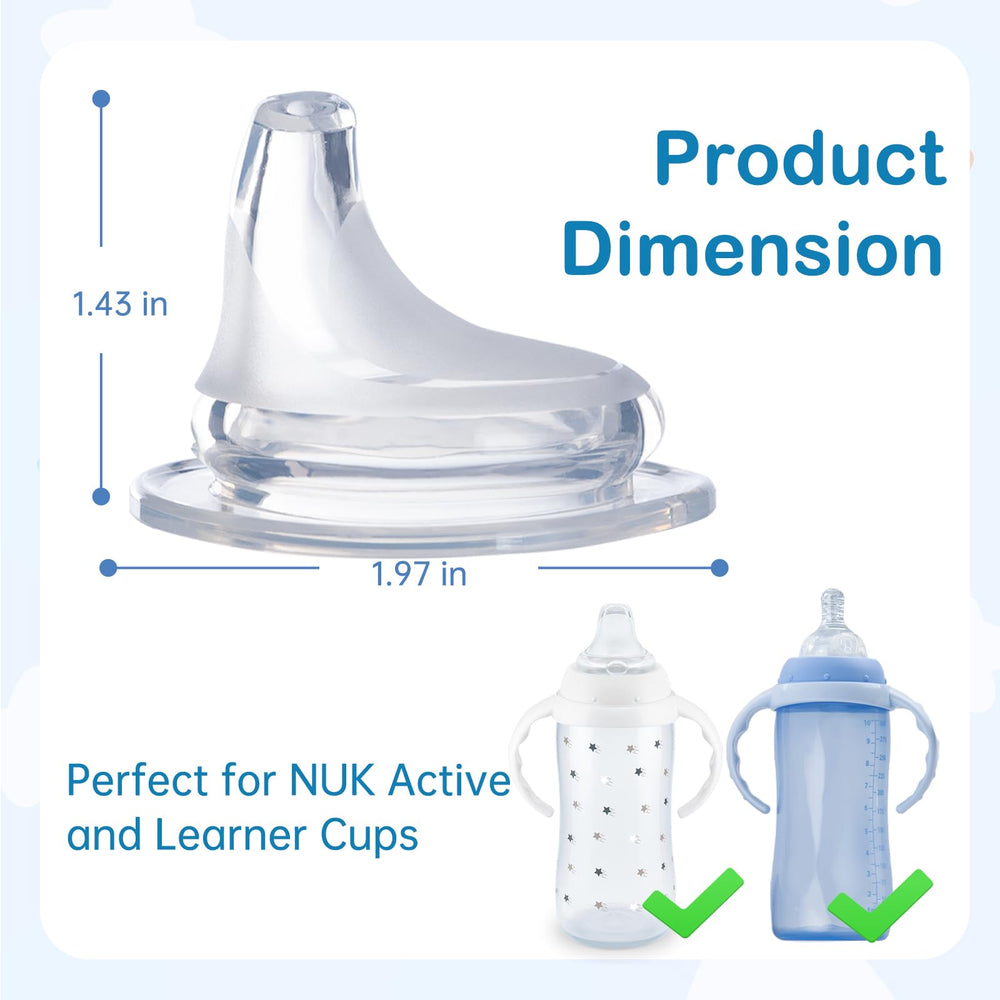 Ajrwiiy 8Pack compatible with NUK learner cups for easy replacement.